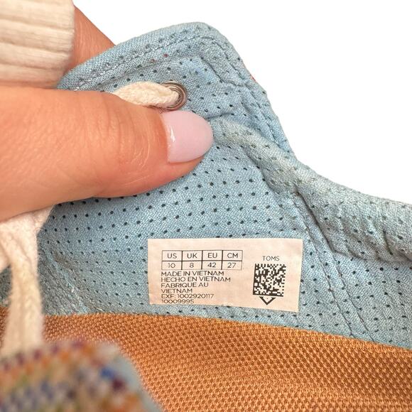 Toms Space Dye Del Rey Multicolor Lace Up Lightweight Casual Fashion Sneakers - Picture 10 of 11